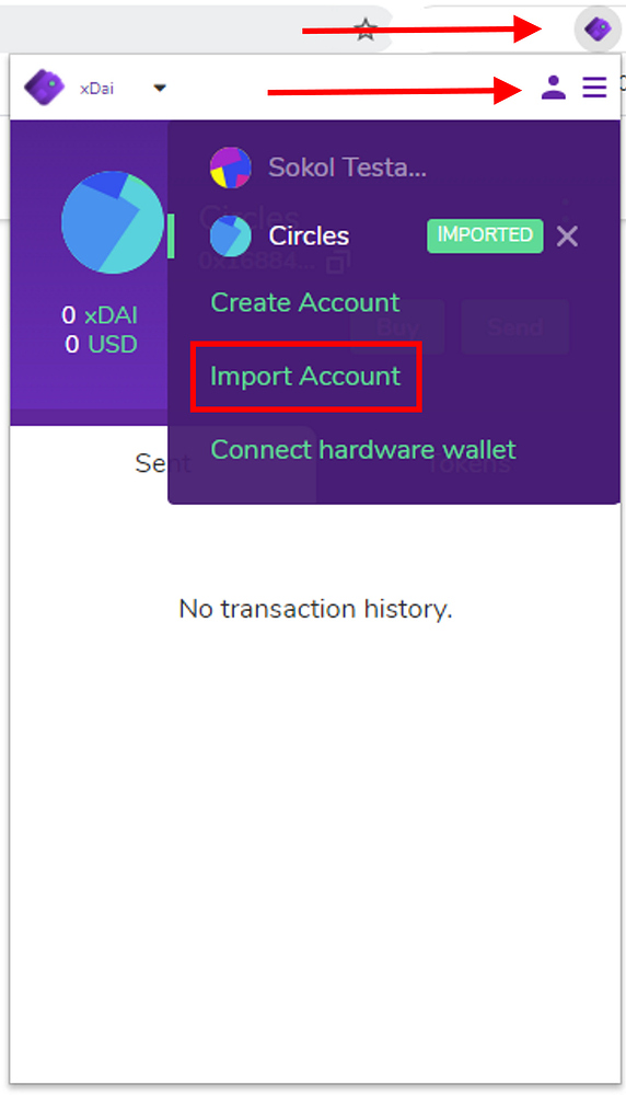 Screenshot wallet